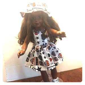 Outfit - Dress and Shoes for 18- inch doll